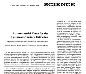 Artigo de Alvarez na revista Science de 6 de Junho de 1980