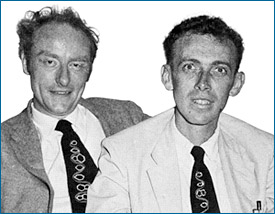 Francis Crick e James Watson na década de 1950