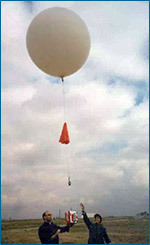 lançamento da sonda de Ozono