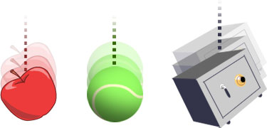 As forças gravitacionais envolvidas na queda de uma bola e de outros objetos estão relacionadas
