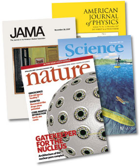 algumas capas de revistas científicas