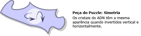 cristais de ADN parecem iguais quando virados de pernas para o ar e para trás.