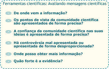 O seu Kit de Ferramentas de Ciência: Avaliando Mensagens Científicas