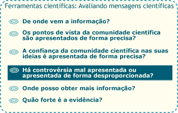 O seu kit de ferramentas de ciência: Avaliando Mensagens Científicas