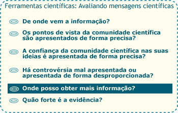 O seu kit de ferramentas de ciência: Avaliando Mensagens Científicas