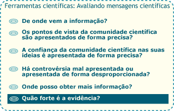 O seu kit de ferramentas de ciência: Avaliando Mensagens Científicas